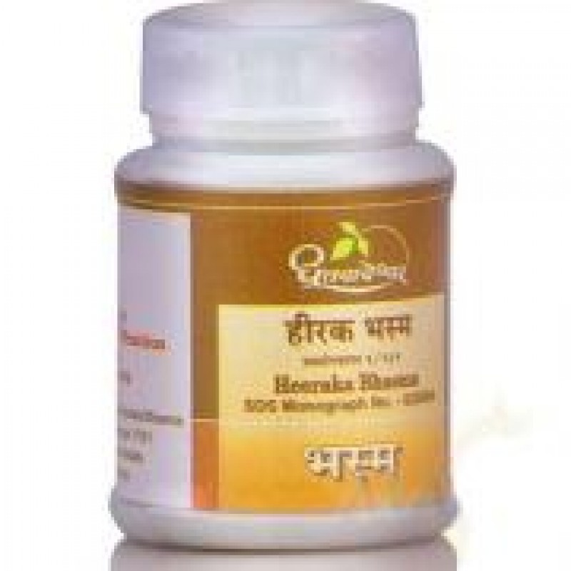	 Хира Бхасма (Зола Алмаза) Heeraka Bhasma Dhootapapeshwar 100 мг Производитель:Индия