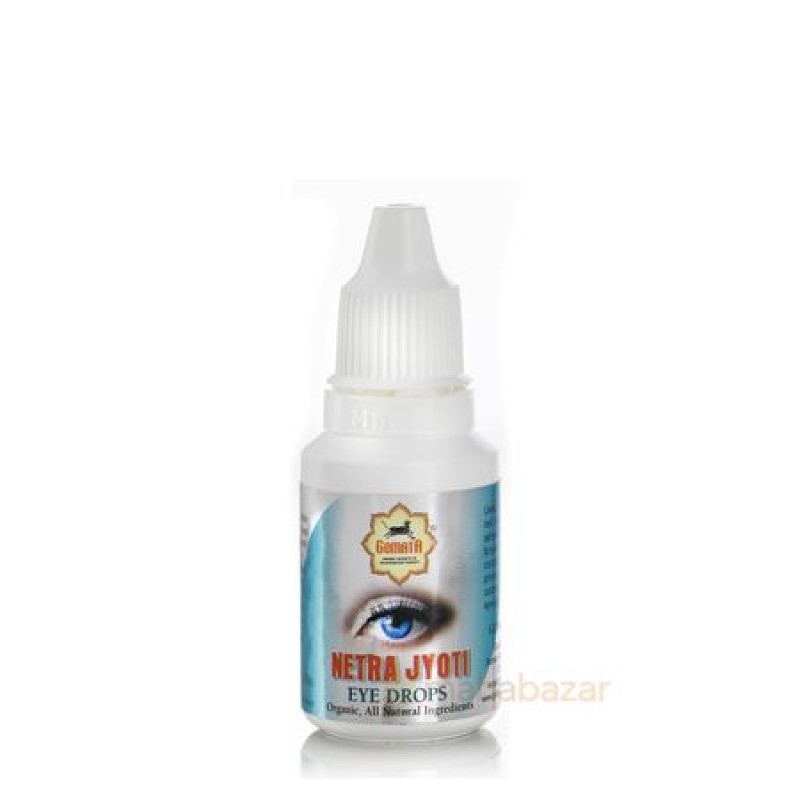 Капли для глаз Нетра Джьйоти, 15 мл, производитель Гомата; Netra Jyoti eye drops, 15 ml, Gomata Products