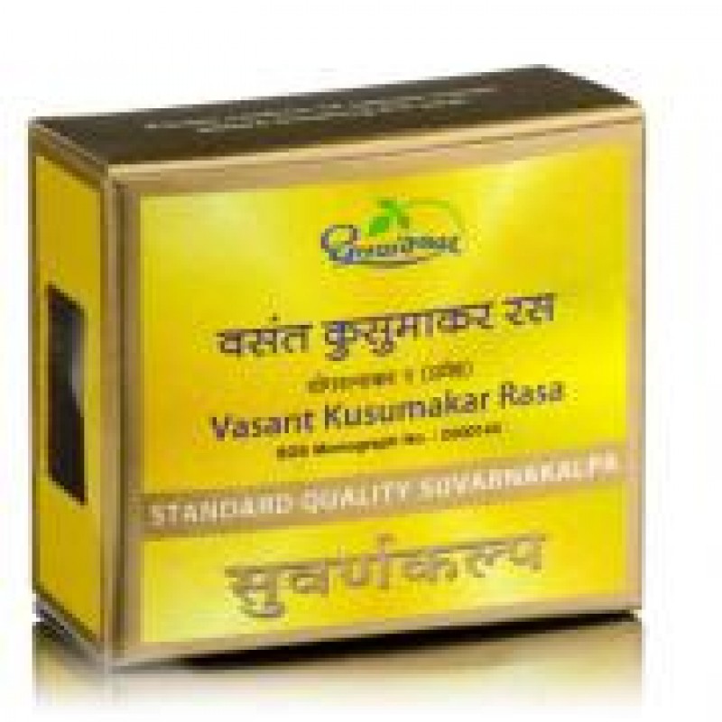 	 Васант Кусумакар Раса Vasant Kusumakar Rasa Dhootapapeshwar 30 таб - Аюрведа с золотом для повышения иммунитета