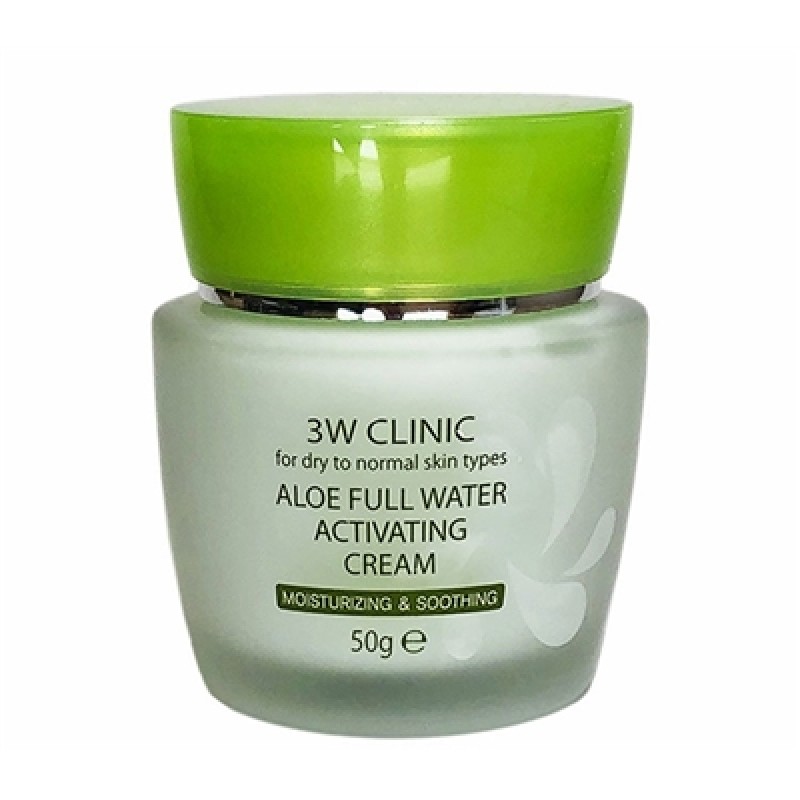 3W Clinic Aloe Full Water Activating Cream Увлажняющий крем с экстрактом алоэ вера
