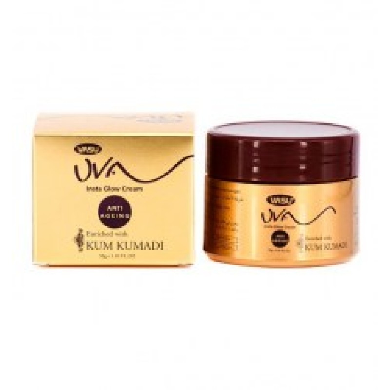 UVA Insta Glow Cream ANTI AGEING Vasu (Антивозрастной аюрведический крем для лица Ува Васу с маслом кумкумади),  50 г.