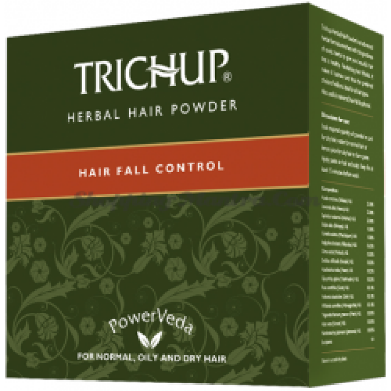 Trichup Hair Powder HAIR FALL CONTROL Vasu (Маска для волос против выпадения с хной, Тричуп), 4 пак. по 30 г.