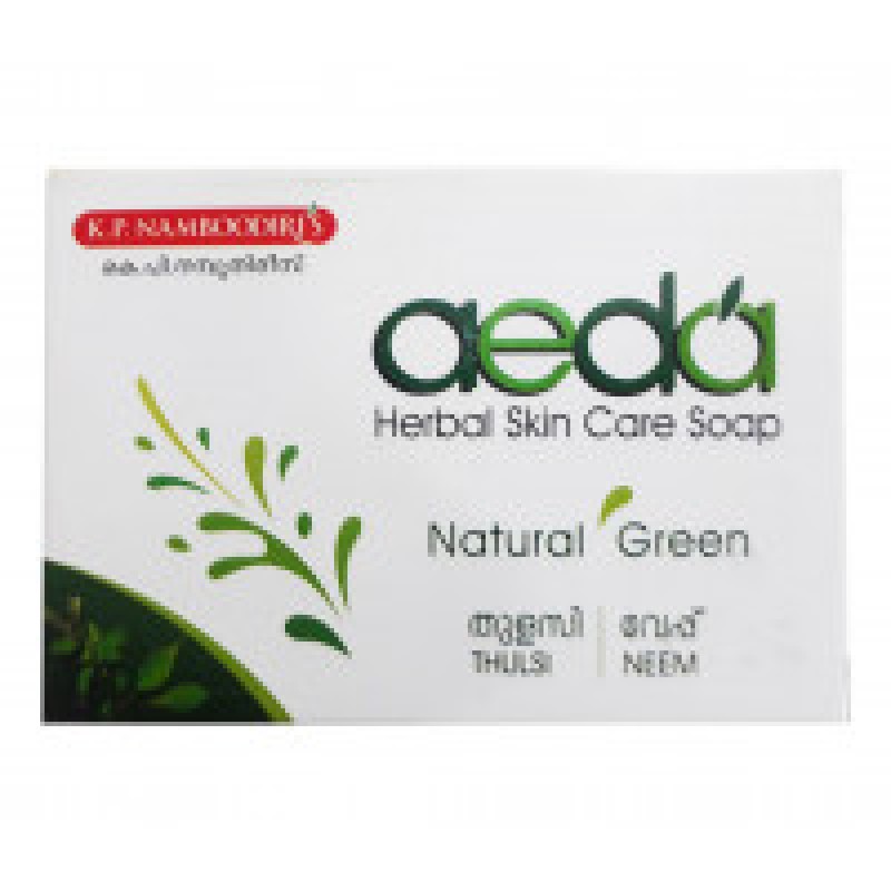 Мыло Аеда Туласи & Ним, 75 г, производитель К.П. Намбудирис; Aeda Herbal Skin Care Soap Natural Green Thulsi & Neem,
