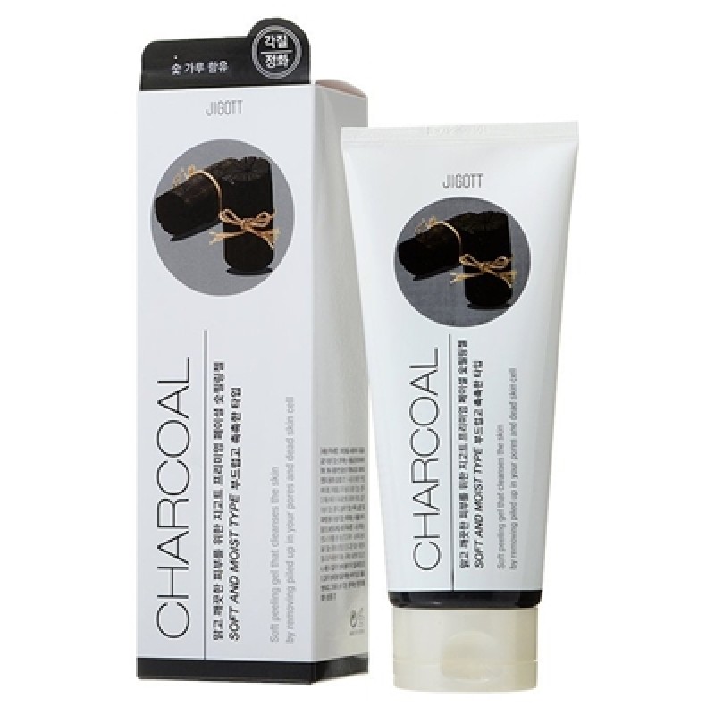 Jigott Premium Facial Charcoal Peeling Gel Гель с древесным углем