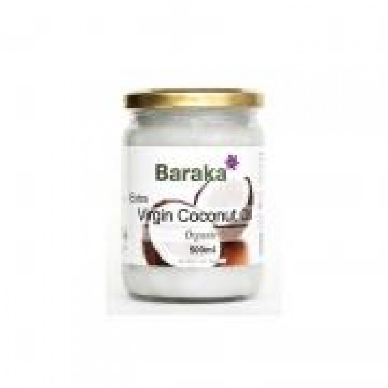 	 Кокосовое масло Вирджин Органик Нерафинированное Барака (Baraka) 500 мл. (Стекло)