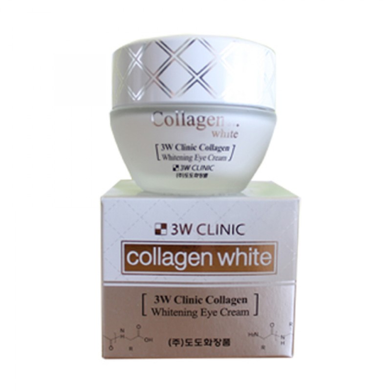 3W CLINIC Крем для век осветляющий с коллагеном Collagen Whitening Eye Cream, 35 мл