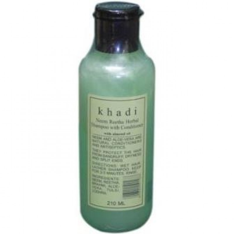 Кхади травяной шампунь Ним Рихта с кондиционером (Khadi neem reetha herbal shampoo are natural conditioners) 210 мл
