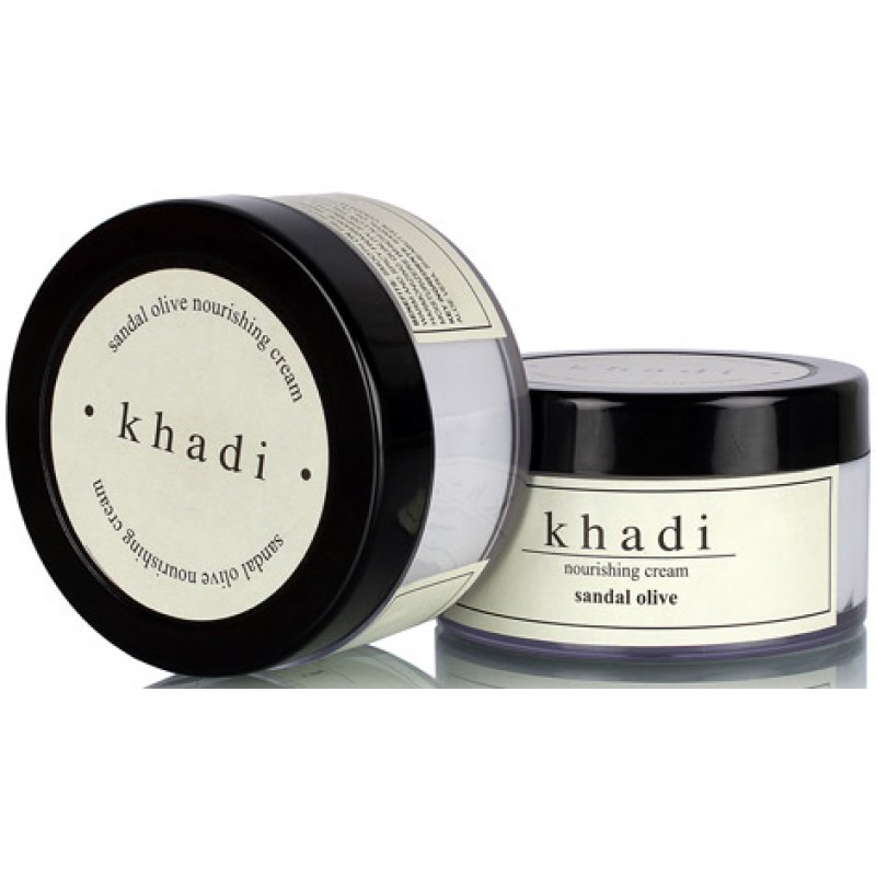 Ночной крем сандал и олива Кхади (khadi herbal nourishing Cream sandal olive) 50 гр