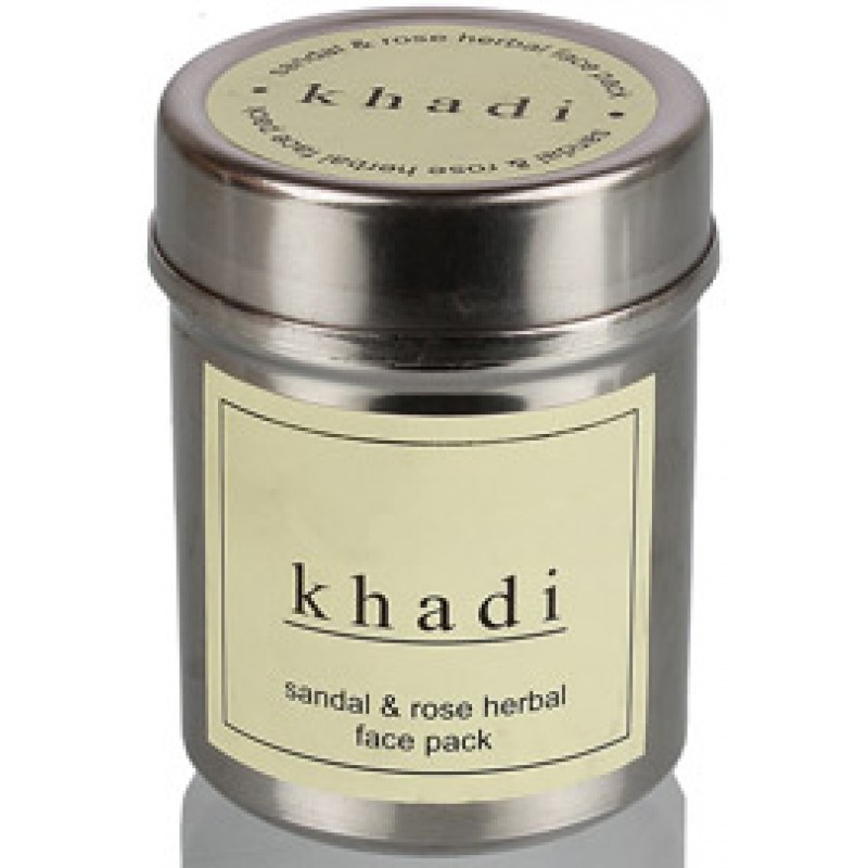 Натуральная маска для лица Cандал и Роза Кхади Khadi herbal face pack Sandal and rose 50 гр