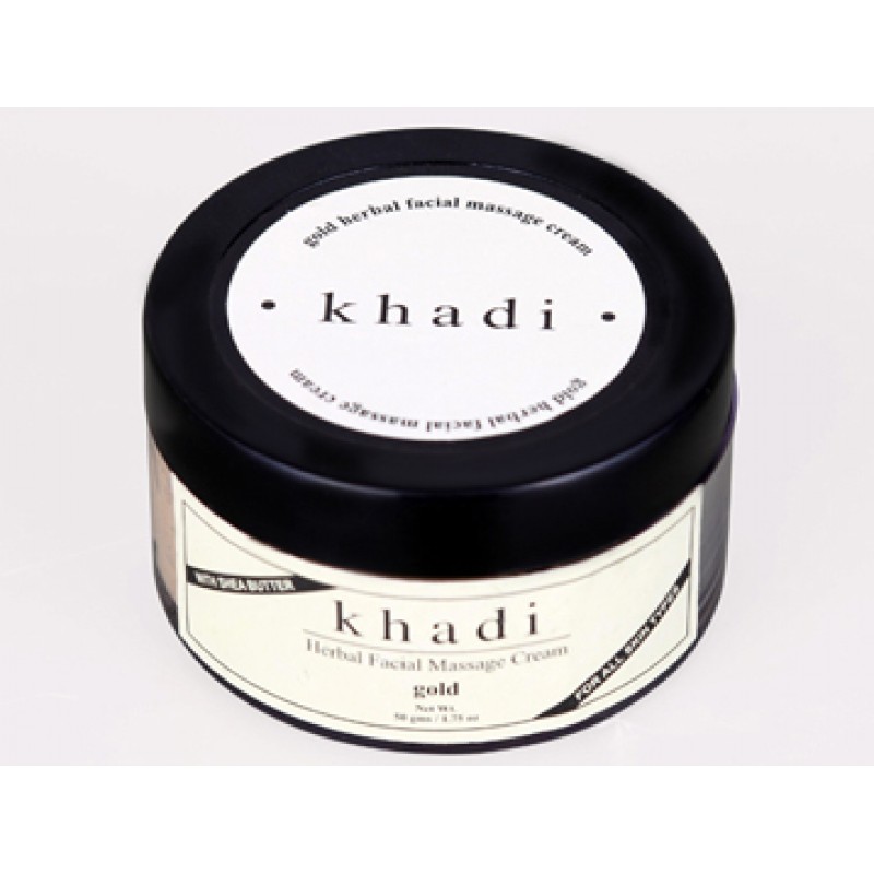 Массажный крем для лица с золотом и маслом Ши Кхади (massage cream Gold Fase Khadi) 50 гр