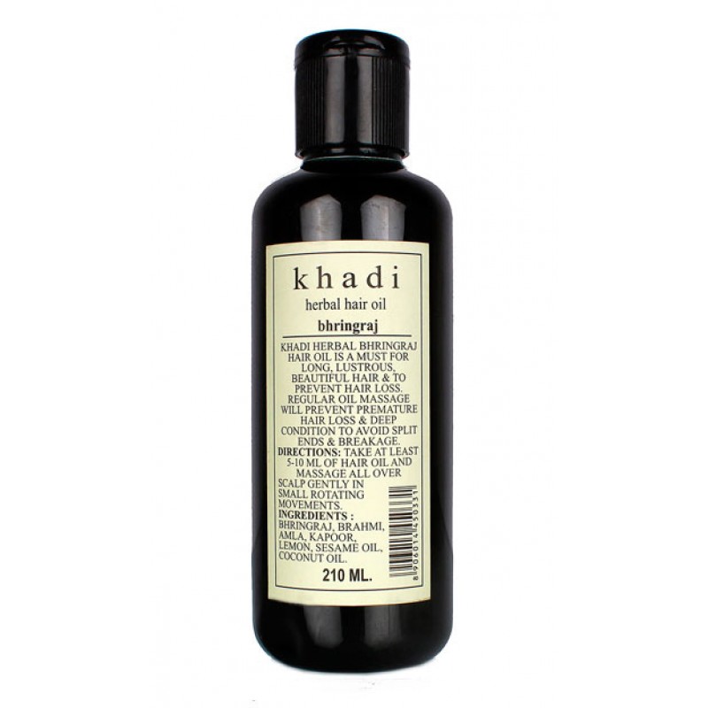 Оздоровительное масло для волос Кхади Брингарадж (Khadi Herbal Bhringraj Hair Oil) 210 мл