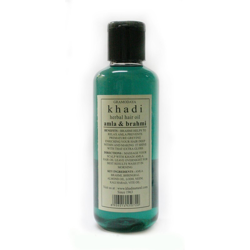 Масло для волос травяное Амла и Брами Khadi Amla & Brahmi Herbal Hair Oil 210 мл